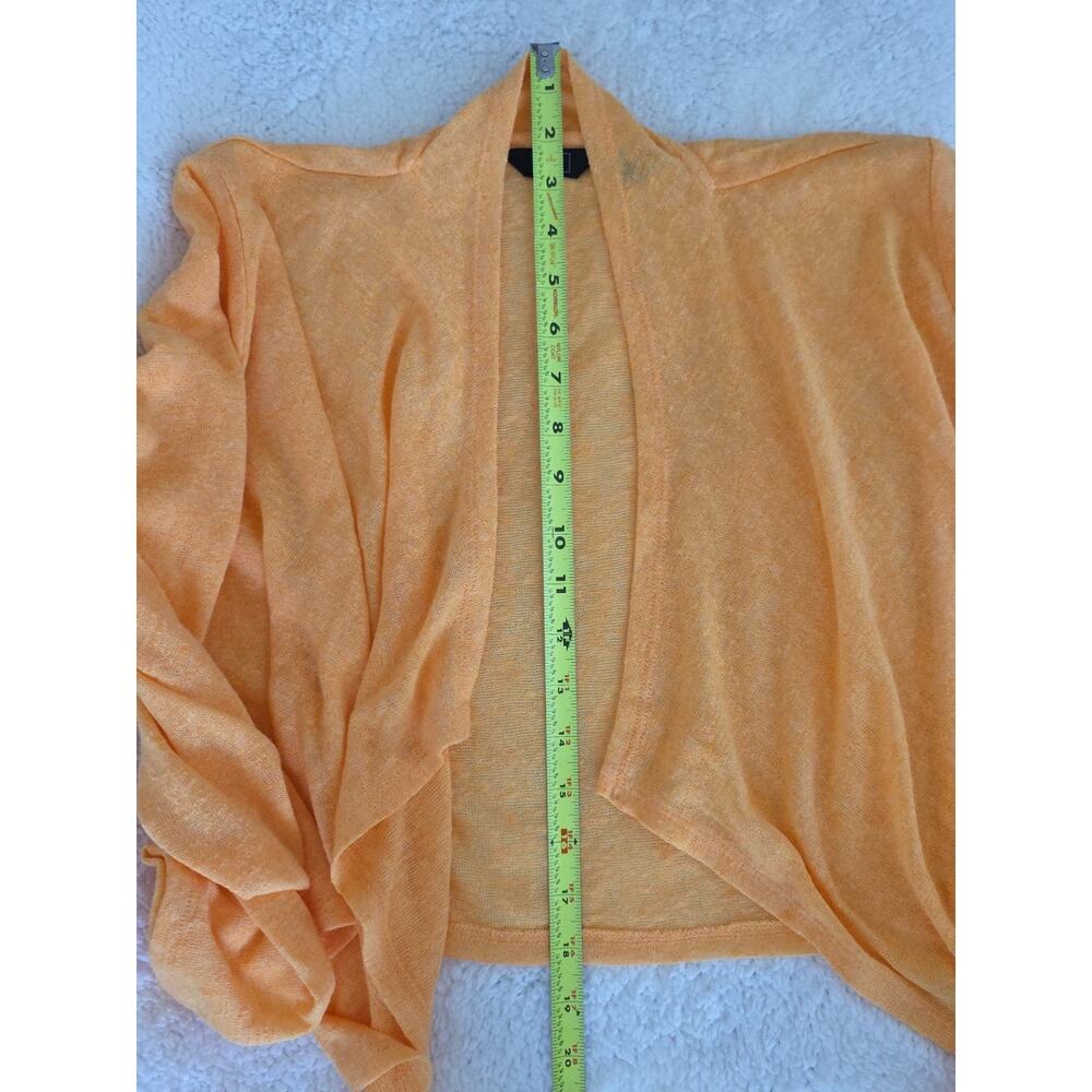 G By Giuliana Women's Sweater Yellow Orange Heathered Long Sleeve Open Front M - Picture 7 of 8